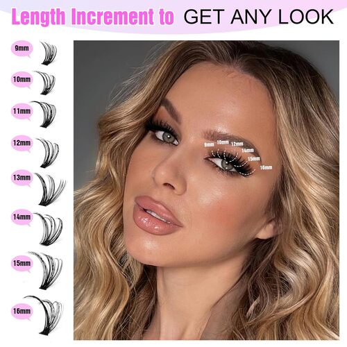 High volume 50D Density cluster eyelashes